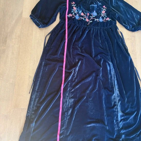 April Cornell Midnight Blue Velvet Dress - Picture 5 of 8